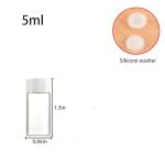 BKMAMLAB 5ml Clear Glass Vials with Caps - 20pcs