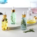 4 Pcs Glass Dropper Bottles with Funnel & Labels
