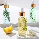 4 Pcs Glass Dropper Bottles with Funnel & Labels