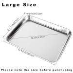 3-Pack Stainless Steel Surgical & Lab Instrument Trays