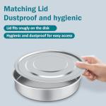 Chromium-Plated Steel Lab Sieve Pan with Lid