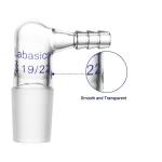 Borosilicate Glass 90° Vacuum/Gas Adapter 19/22