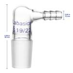 Borosilicate Glass 90° Vacuum/Gas Adapter 19/22