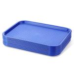 Blue Plastic Fast Food Tray Set, 10x14 Inch