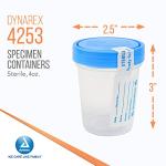 Sterile Specimen Cups with Lids & Labels, 100 Pack
