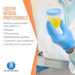 Sterile Specimen Cups with Lids & Labels, 100 Pack