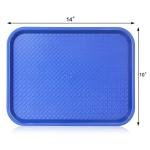Blue Plastic Fast Food Tray Set, 10x14 Inch