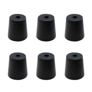 AnRui 6-Pack Tapered Rubber Stoppers for Lab Use
