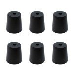 AnRui 6-Pack Tapered Rubber Stoppers for Lab Use