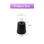 AnRui 6-Pack Tapered Rubber Stoppers for Lab Use