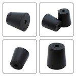 AnRui 6-Pack Tapered Rubber Stoppers for Lab Use