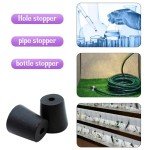 AnRui 6-Pack Tapered Rubber Stoppers for Lab Use