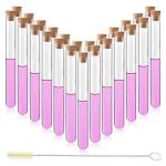50-Pack 20ml Glass Test Tubes with Stoppers
