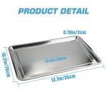 5 Pack Stainless Steel Dental Lab Trays - 13.5" x 10