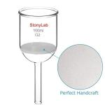 StonyLab 100ml Borosilicate Glass Buchner Funnel