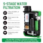 Portable Solar Water Filter for Camping & Travel