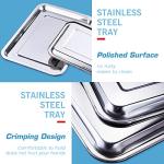 5 Pack Stainless Steel Dental Lab Trays - 13.5" x 10