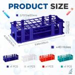 4 Pcs Detachable Plastic Test Tube Rack