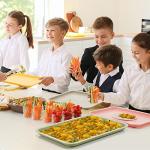 24 Pcs Colorful Plastic Serving Trays Set