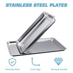 5 Pack Stainless Steel Dental Lab Trays - 13.5" x 10