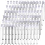 200 Pack Clear Plastic Test Tubes with Caps