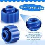 Syringe Tip Caps for Feeding Tubes, Blue (150)