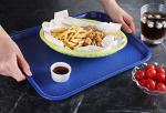 Blue Plastic Fast Food Tray Set, 10x14 Inch