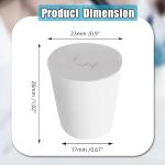 10 Pcs Tapered Rubber Stoppers for Lab Use