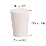 White Tapered Rubber Stoppers for Lab Tubes - 5 Pcs