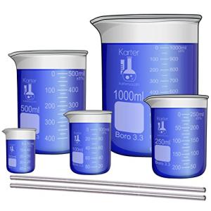 Karter Scientific Borosilicate Glass Mixing Beakers Set