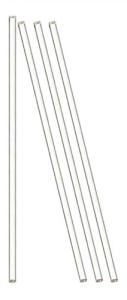 Set of 4 Round Glass Stirring Rods, 10