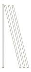 Set of 4 Round Glass Stirring Rods, 10