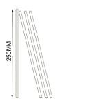 Set of 4 Round Glass Stirring Rods, 10