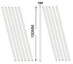 12-Count 6-Inch Round Lab Glass Stirring Rods