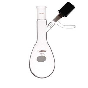 100mL Pear-Shaped Schlenk Flask with High Vacuum Valve