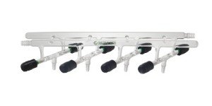 Chemglass Double-Bank Vacuum Manifold, 4 Ports