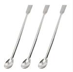 3PCS Stainless Steel Lab Spoon Spatula Set