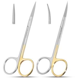 Iris Micro Dissecting Scissors 4.5" - Serrated Fine Point