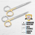 Iris Micro Dissecting Scissors 4.5" - Serrated Fine Point