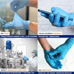 Large 9.5" Nitrile Disposable Gloves - 100 Pack
