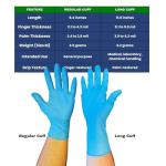Large 9.5" Nitrile Disposable Gloves - 100 Pack