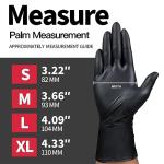 Black Nitrile Exam Gloves - 100 Pcs (Large)