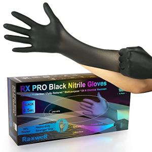 Black Latex-Free Nitrile Gloves - Small, 100 Count
