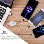 2-Pack Retractable 3-in-1 USB Charger Cables