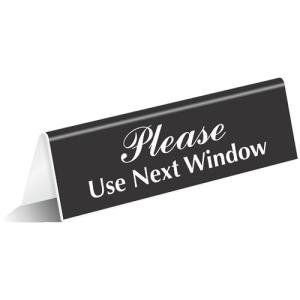 Next Window Counter Sign - Acrylic Table Tent