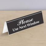 Next Window Counter Sign - Acrylic Table Tent