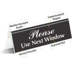 Next Window Counter Sign - Acrylic Table Tent