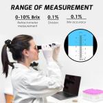 Portable 0-10% Brix Refractometer for Sugar Testing