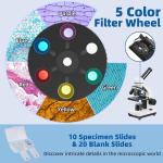 Fitense 40X-2000X Monocular Microscope Kit