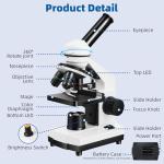 Fitense 40X-2000X Monocular Microscope Kit